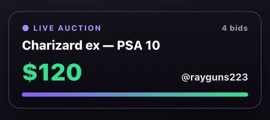 An auction result revealing the winner