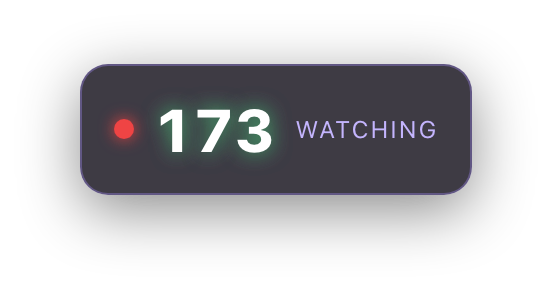 A live viewer count overlay